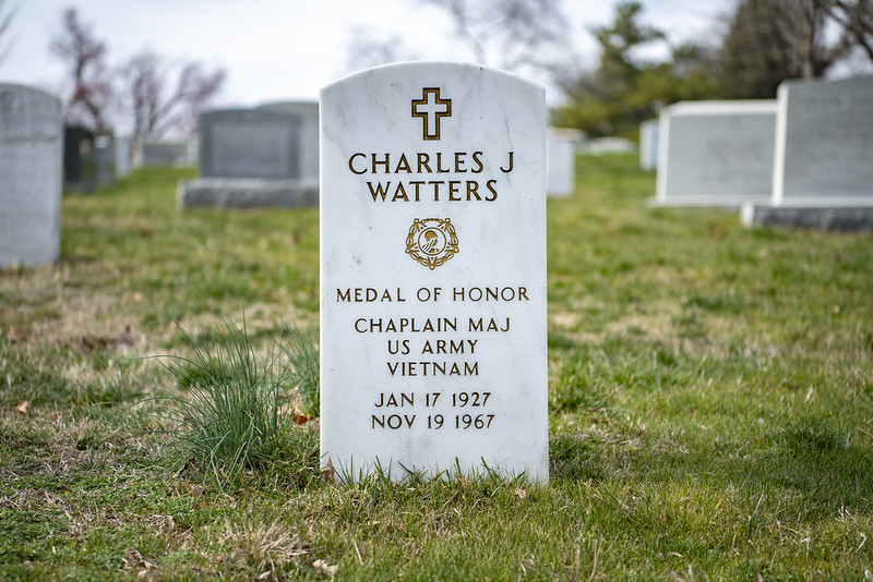 headstone of Medal of Honor recipient Charles J. Watters