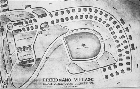 Historic map of Freedmen's Village