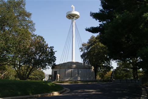 The USS Maine Mast Memorial at Arlington National Cemetery