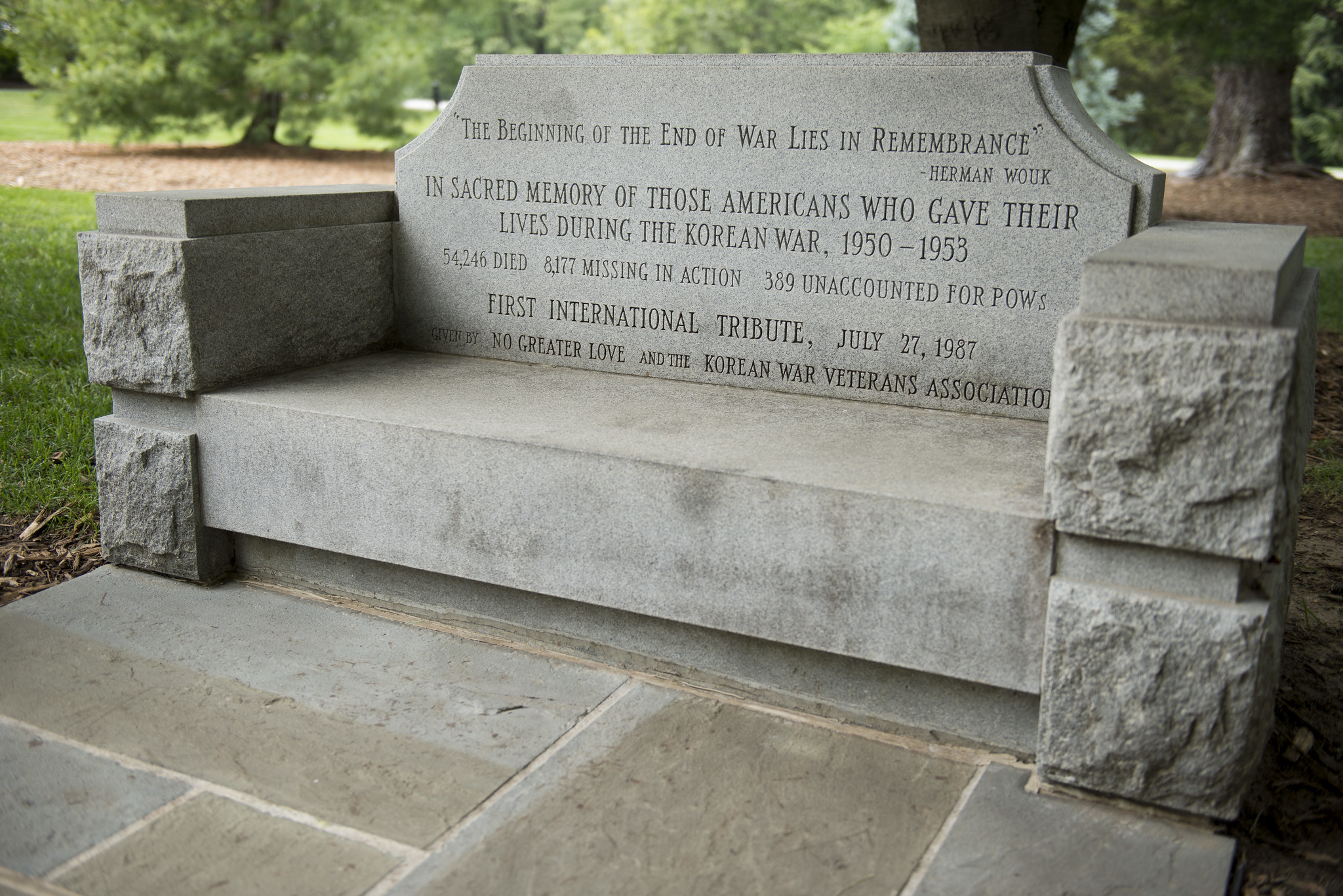 The Korean War Contemplative Bench