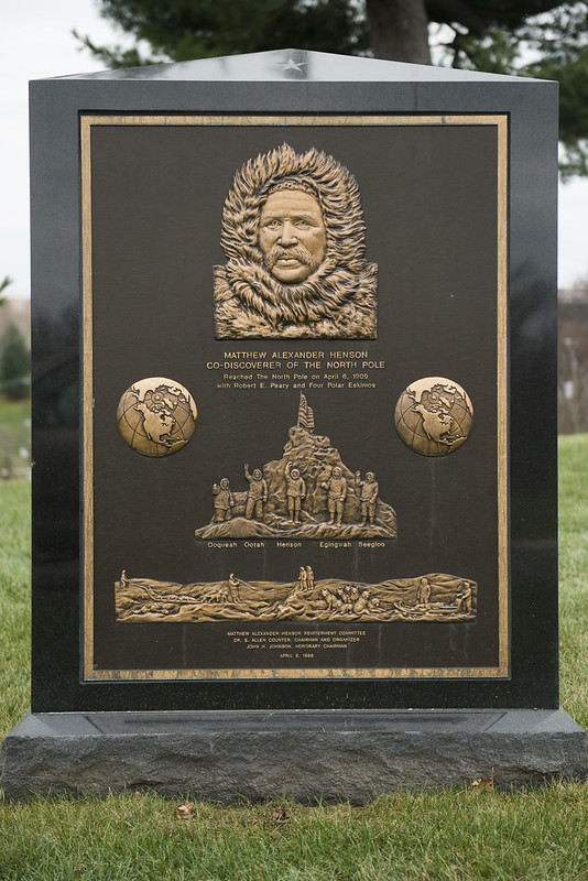 Gravestone of explorer Matthew Henson, who co-discovered the North Pole