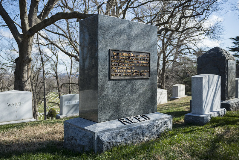 Gravestone of medical pioneer Dr. Walter Reed