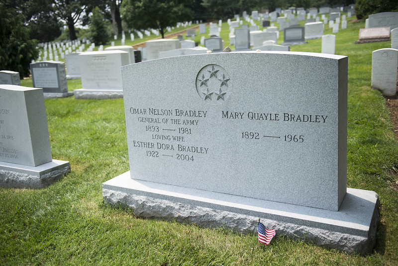 Gravestone of General Omar Bradley, the last five-star general in the U.S. military  Gravestone of General Omar Bradley, the last five-star general in the U.S. military