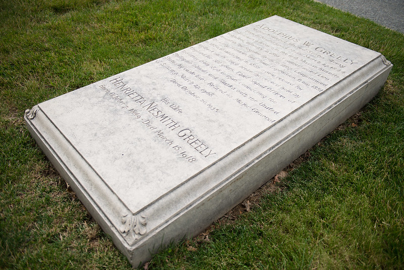 Gravestone of 19th-century military leader and explorer Adolphus Greely