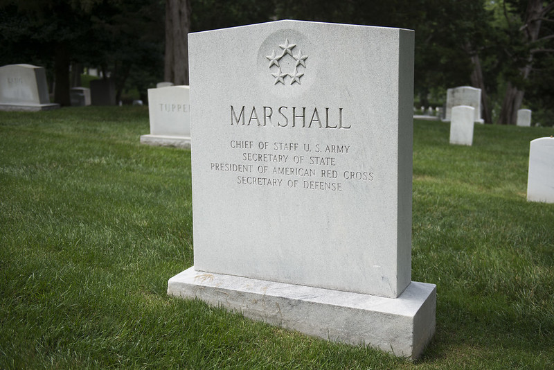 Gravesite of General George C. Marshall, one of the 20th century's most important military and diplomatic leaders