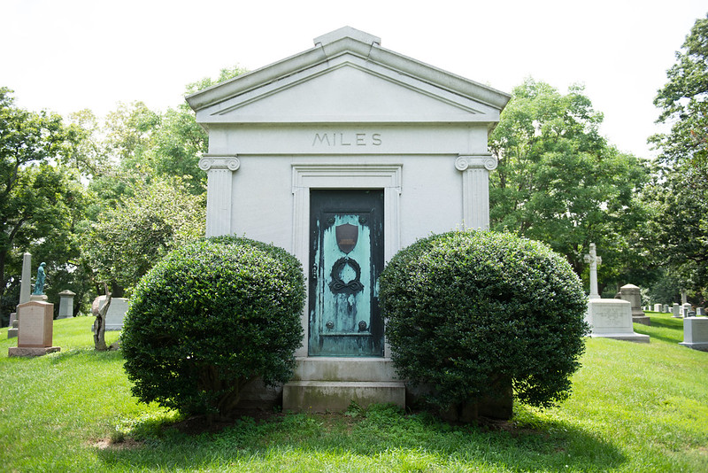 The Miles Mausoleum, one of only two such structures at Arlington National Cemetery The Miles Mausoleum, one of only two such structures at Arlington National Cemetery