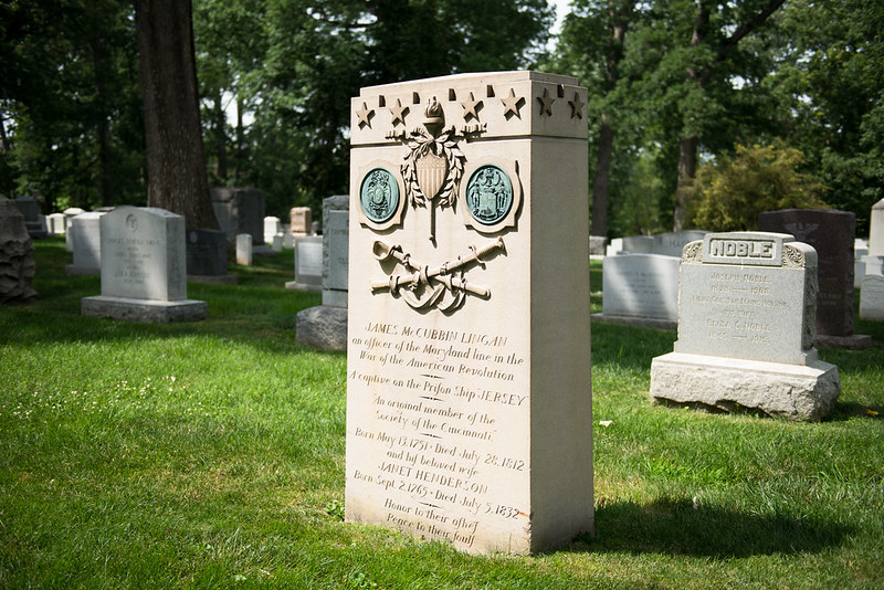 Gravesite of James McCubbin Lingan, one of the Revolutionary War soldiers buried at Arlington