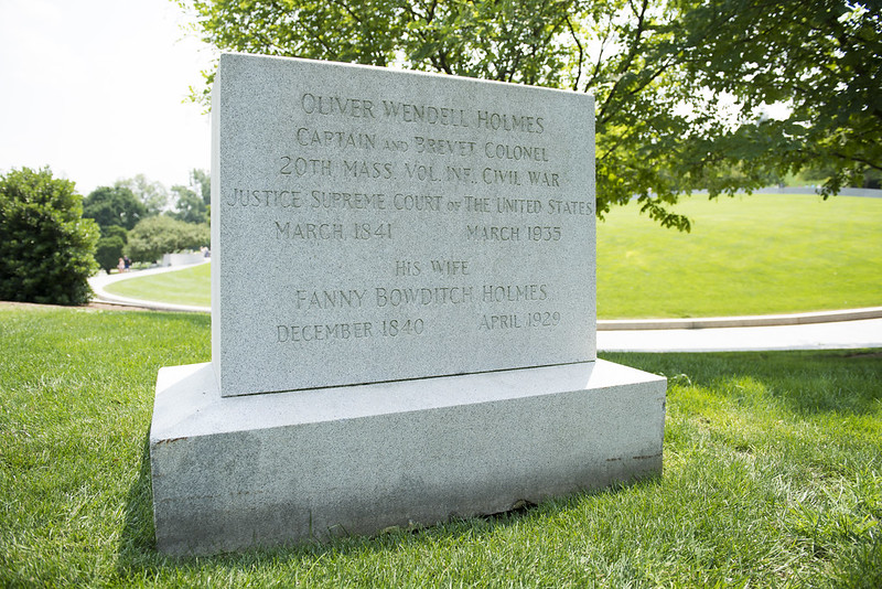 Gravestone of Supreme Court Justice Oliver Wendell Holmes