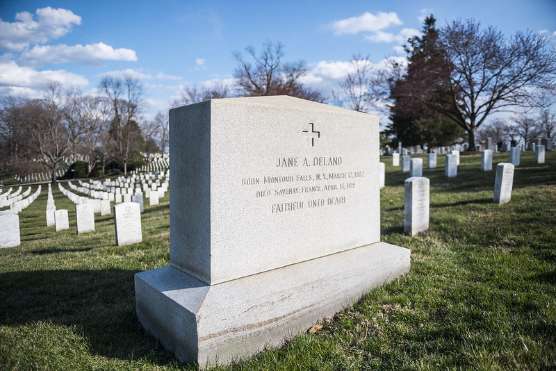 Gravestone of Jane Delano, founder of the American Red Cross Nursing Service