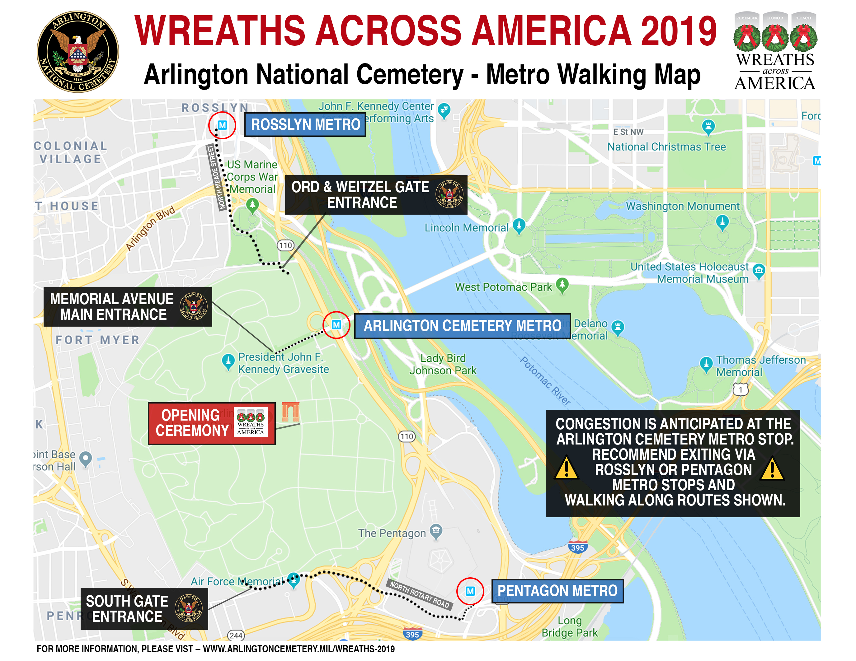 Map Of Arlington Cemetery Walking Map Map Of Arlington Cemetery Walking Map