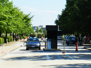 Entrance to the Arlington National Cemetery parking lot